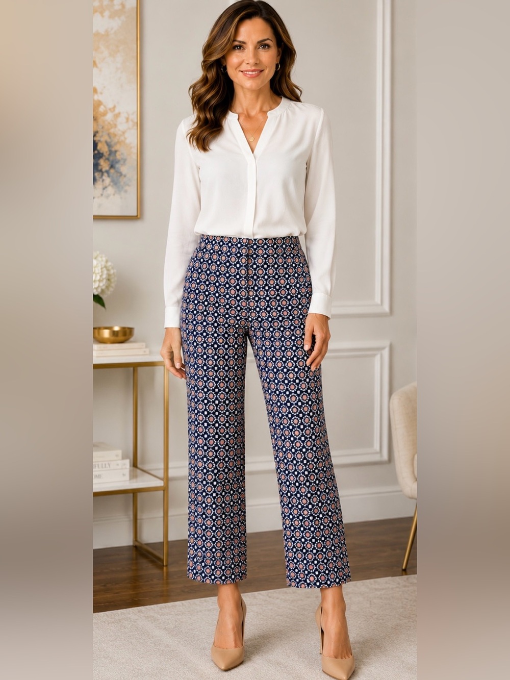 Zac & Rachel Navy Ankle Length Pants